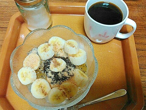 シナモン香る☆バナナあんみつ